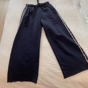 Wide leg sweat pants